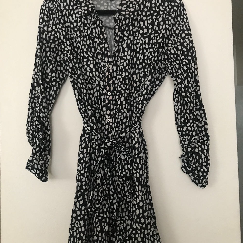 Women's Dress,  Black/White, Small